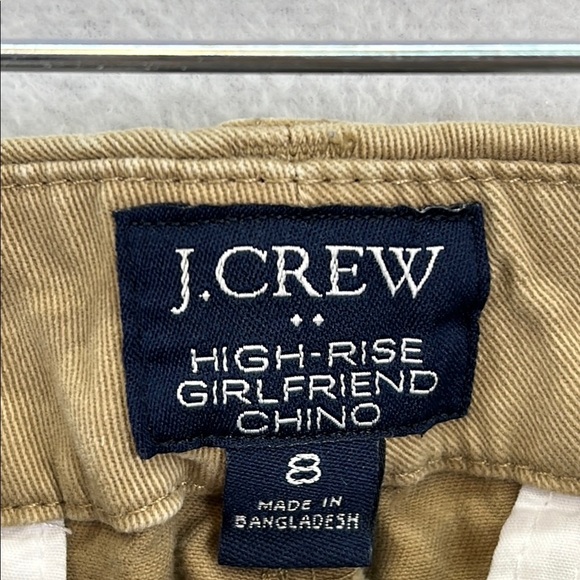 J Crew High-Rise Girlfriend Chinos Sz 8 Tan Cotton/Elastane EUC - Picture 2 of 12